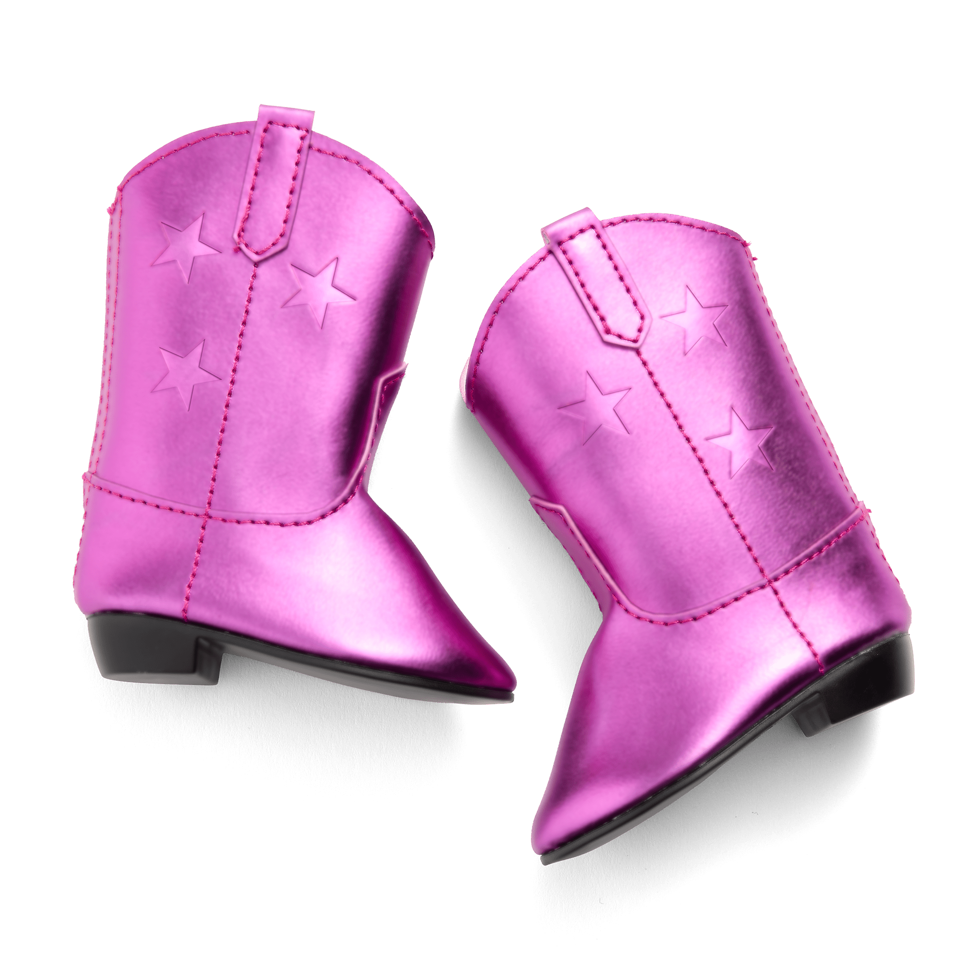 Pink Metallic Cowgirl Boots for 18-inch Dolls
