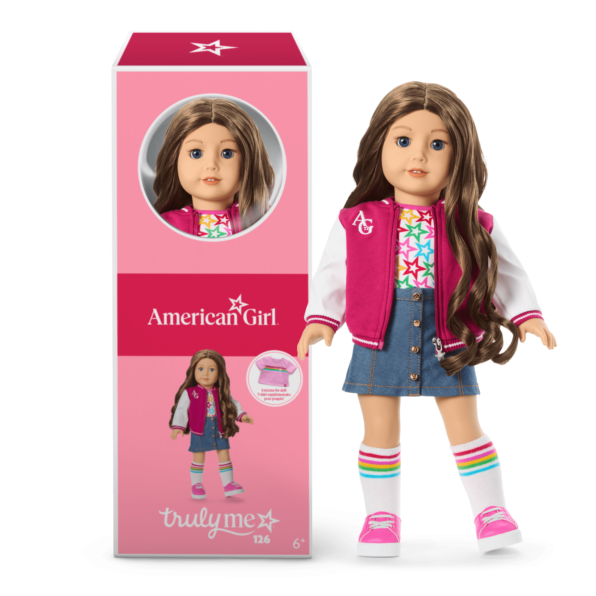Truly Me 18-inch Doll with Wavy Brown Hair & Varsity Jacket