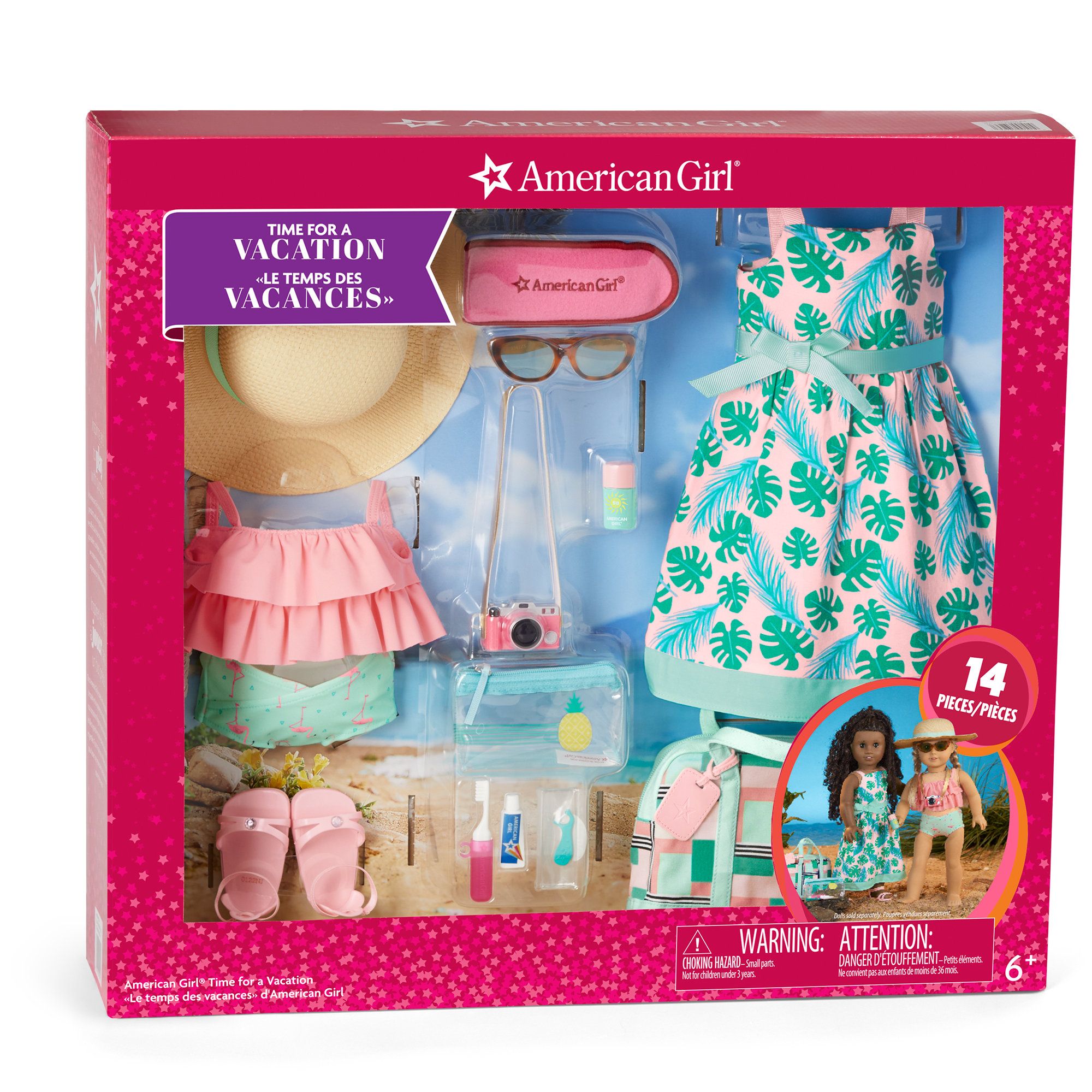 American Girl Vacation Set with Dress, Swimsuit & Travel Accessories