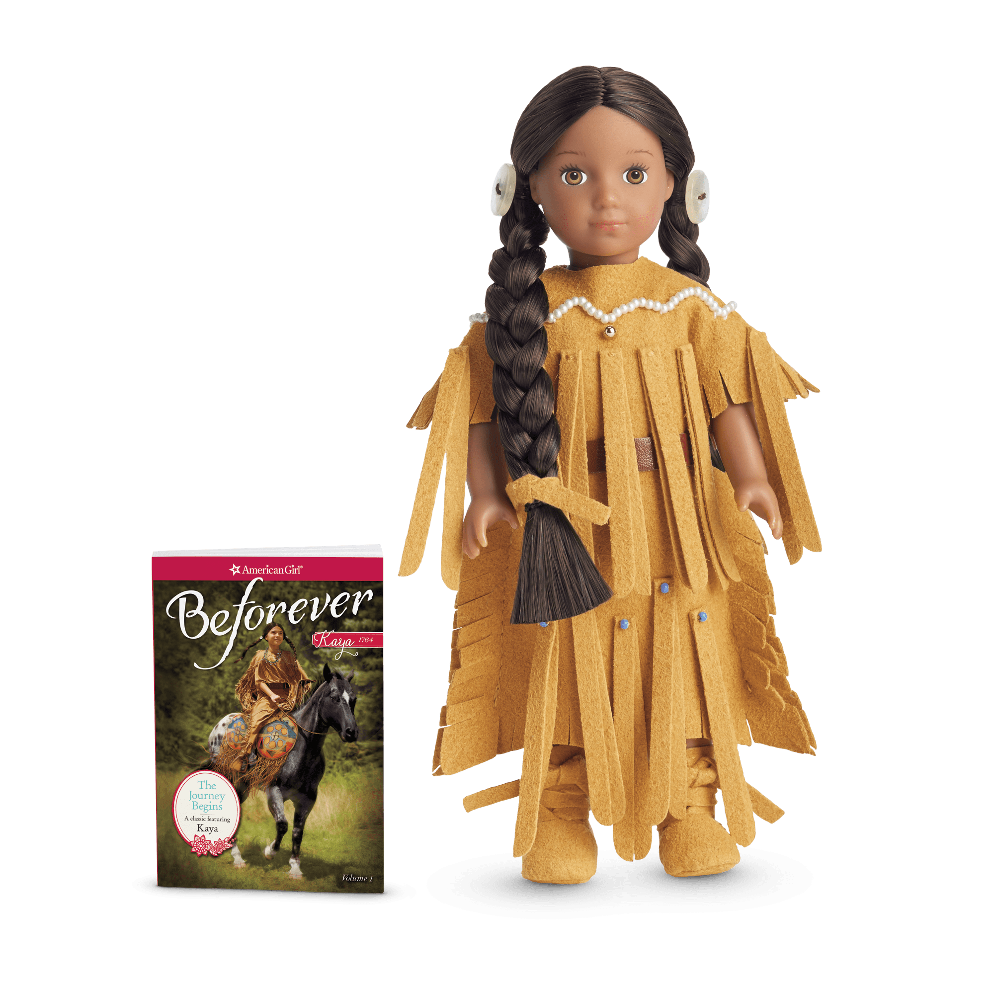 Kaya Mini Doll with Book - 6.5" Historical Nez Perce Figure