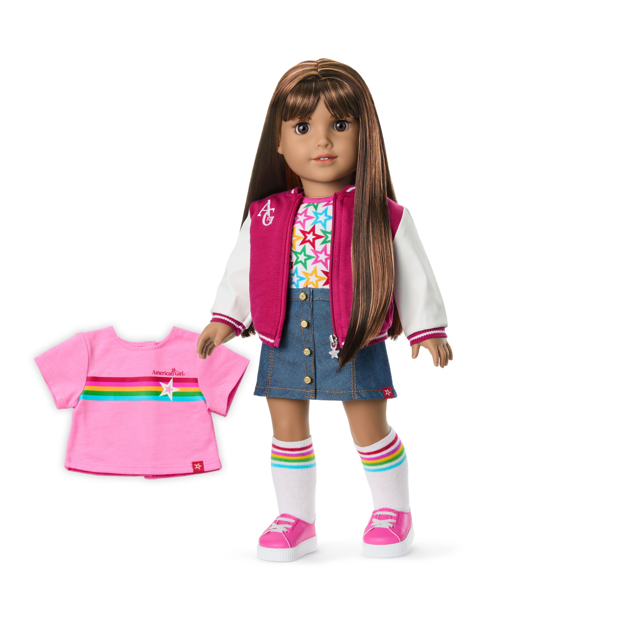 Truly Me 18-inch Doll with Dark Brown Hair & Varsity Jacket