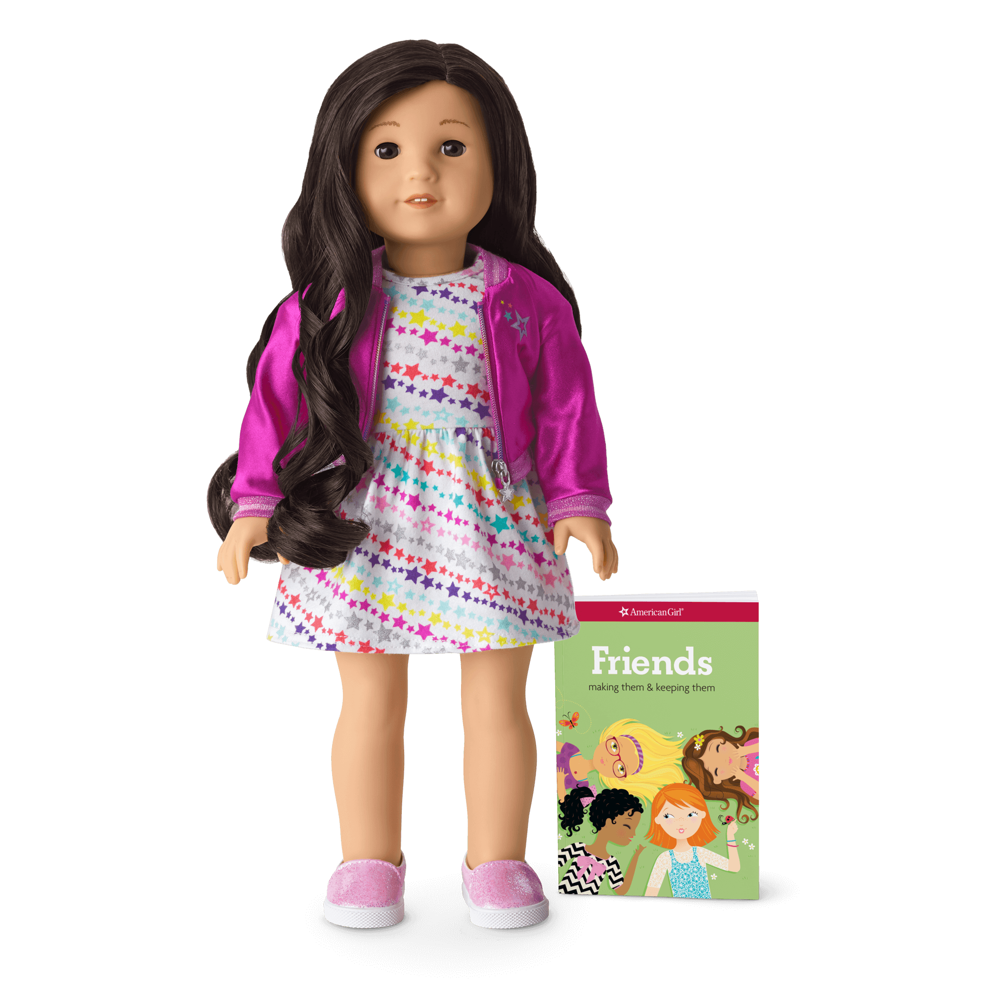 Truly Me Doll #84 with Wavy Hair & Star Outfit – 18" Light Skin Doll