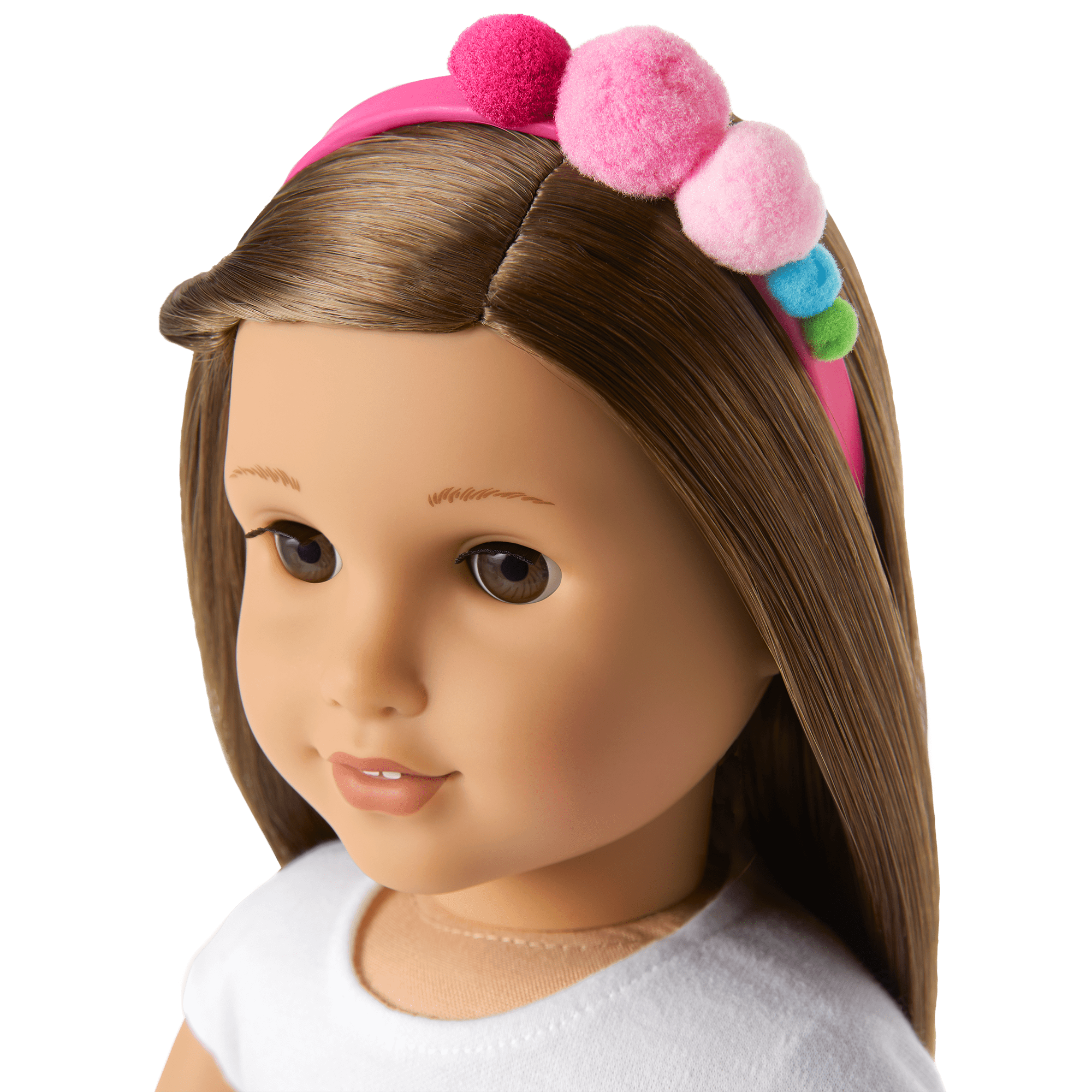 Colorful Pom-Pom Headband for 18-Inch Dolls