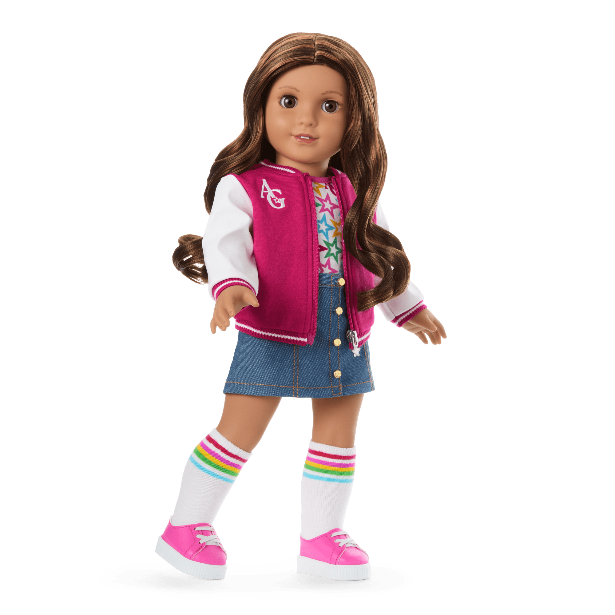 Truly Me™ 18" Doll with Wavy Dark-Brown Hair & Tan Skin