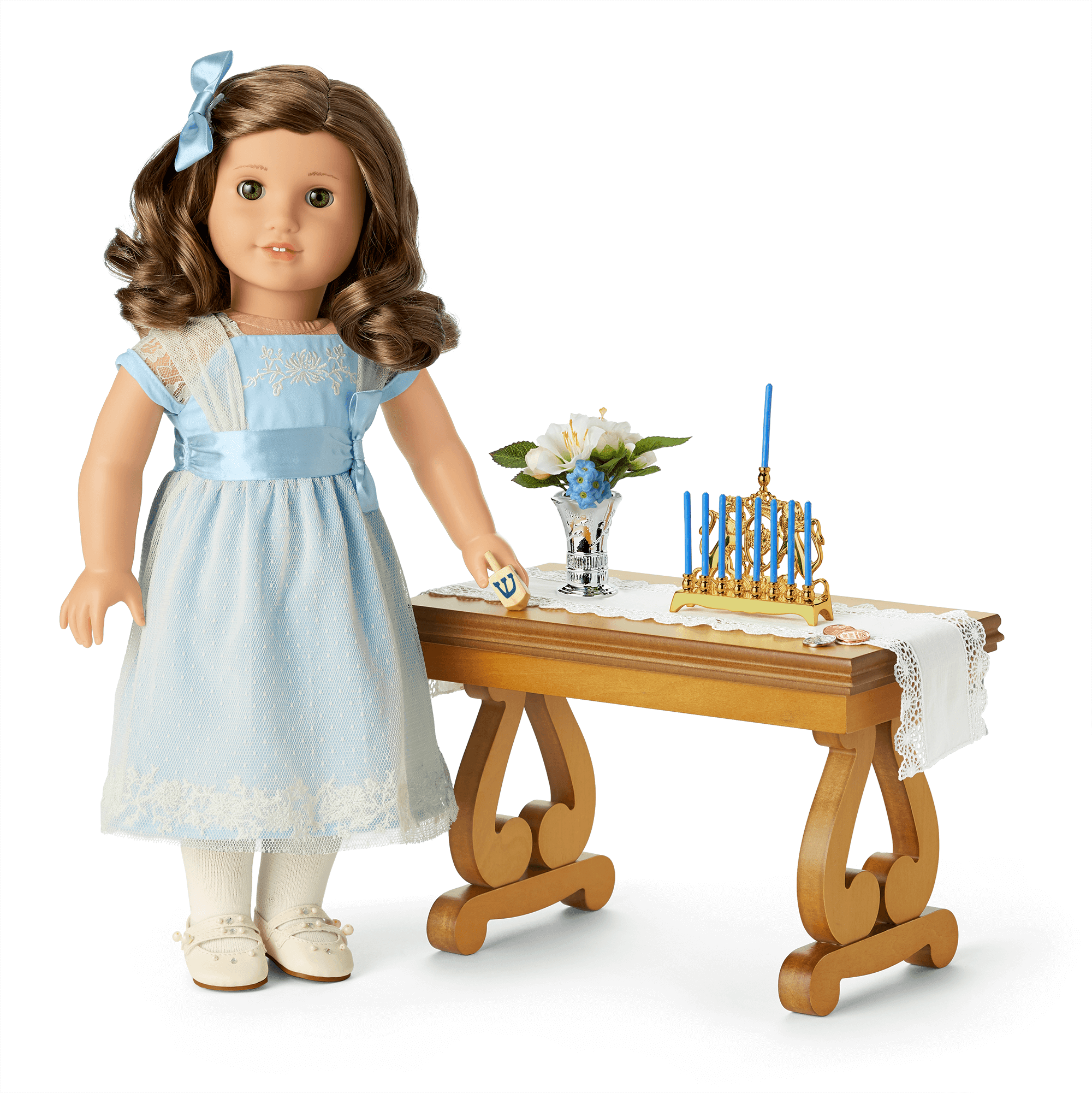 Rebecca’s™ Doll Menorah & Dreidel Set for 18-inch Dolls