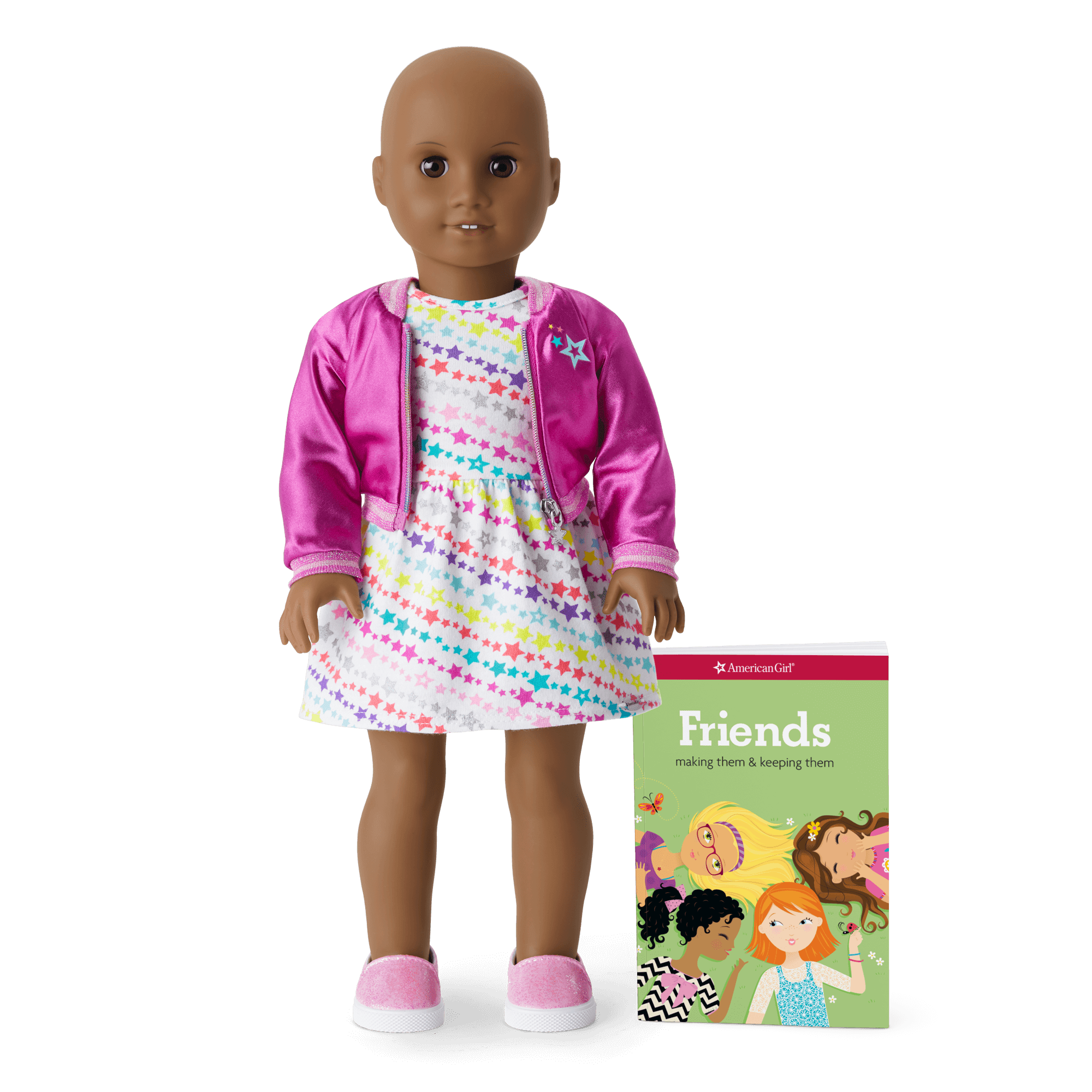 Truly Me™ #73 Doll - 18" Deep Skin, Star Dress & Jacket