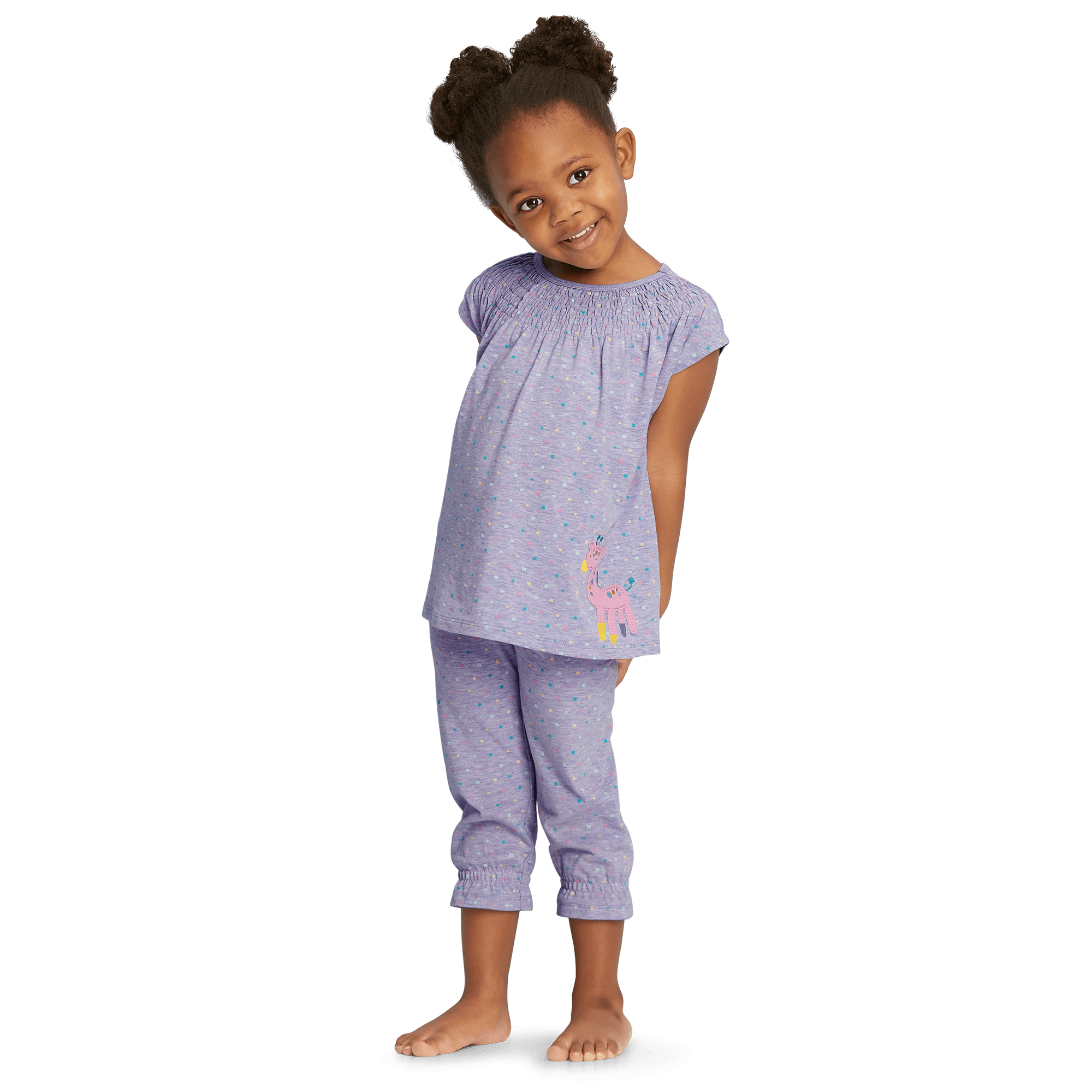 Giraffe Pajama Set for Toddler Girls - Soft Polka Dot Sleepwear