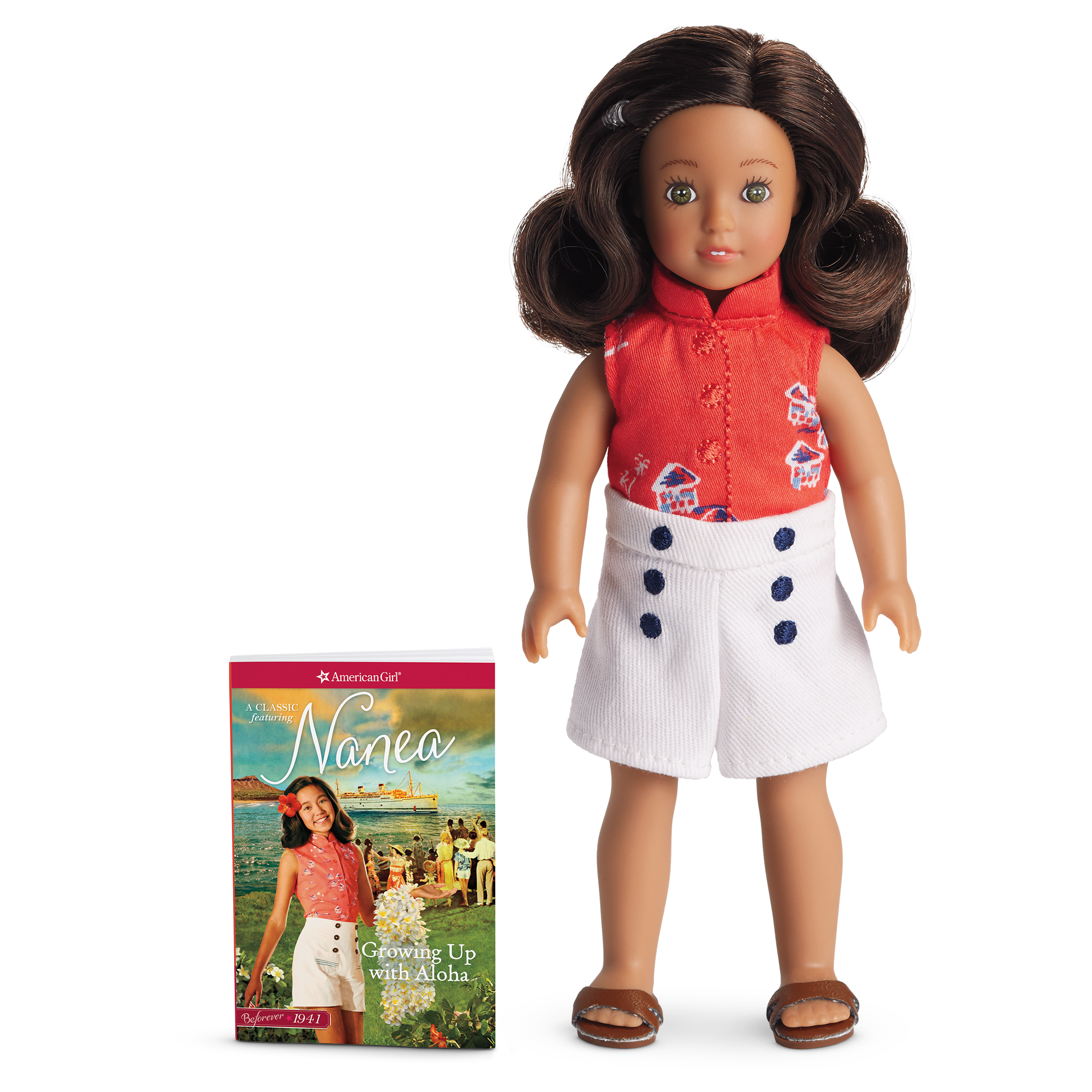 Nanea Mitchell Mini Doll with Book - 6.5" Historical Character