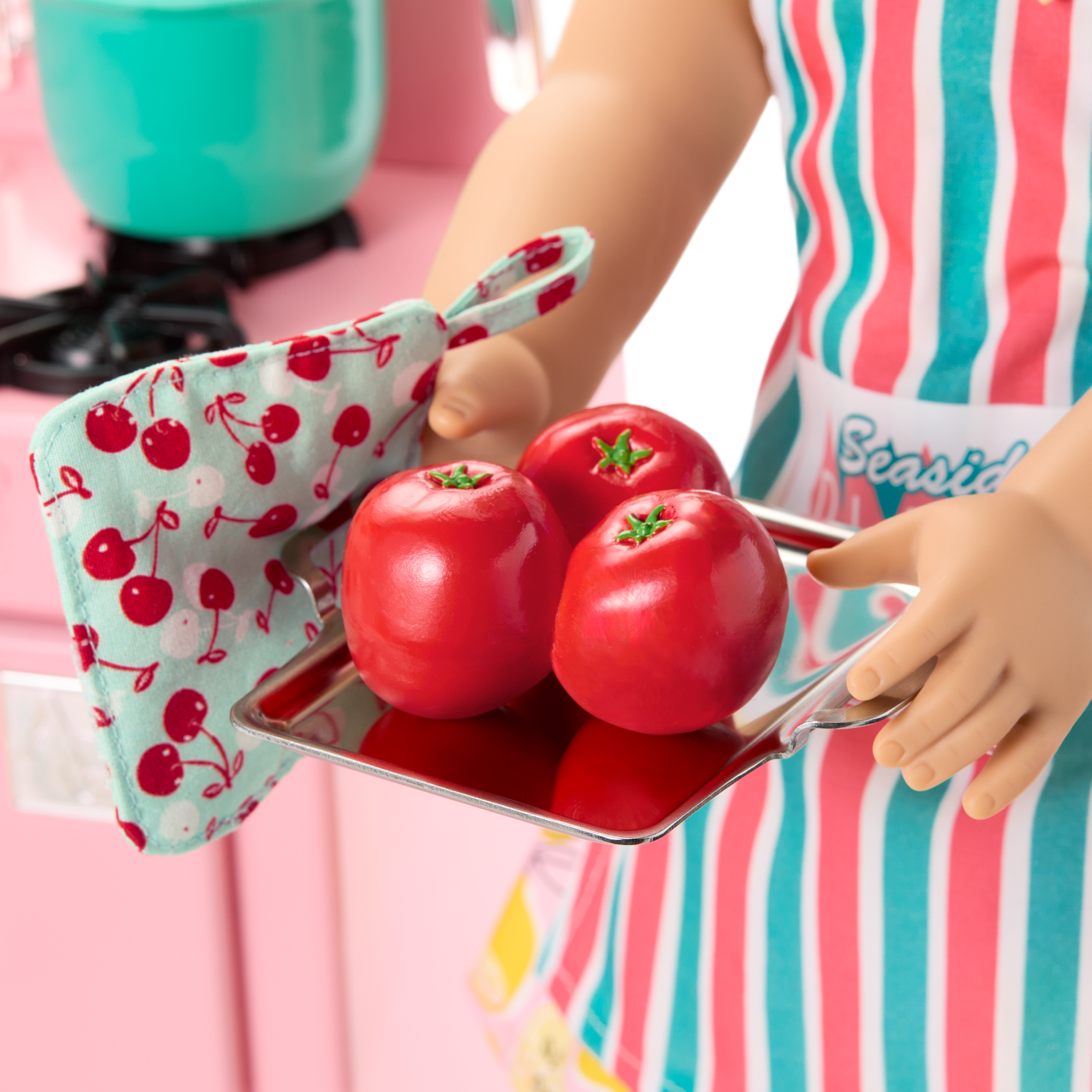 Maryellen’s Vintage Pink Doll Oven Set for 18-inch Dolls